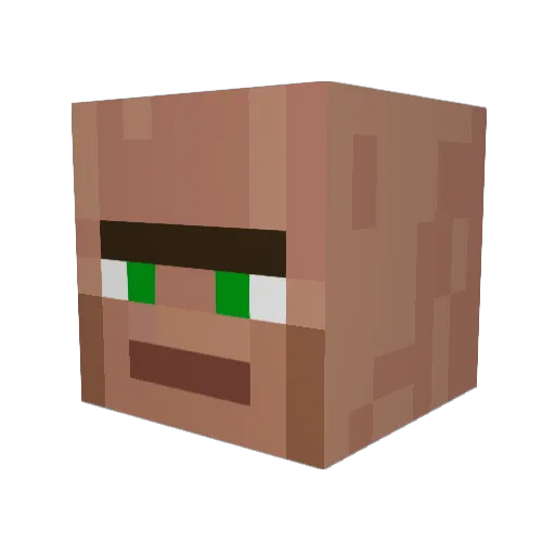 Purple9707 Minecraft avatar head, 3D render