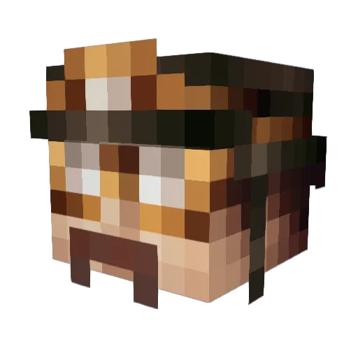 PurpleAlien08 Minecraft avatar head, 3D render