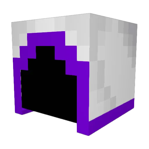 PurpleAltF4 Minecraft avatar head, 3D render
