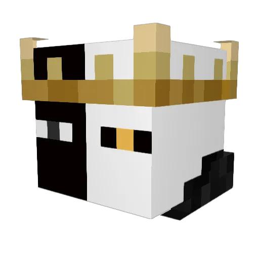 PurpleAxu Minecraft avatar head, 3D render