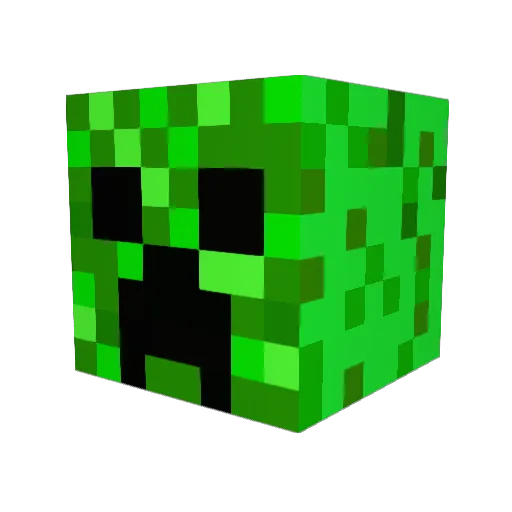 PurpleBit Minecraft avatar head, 3D render