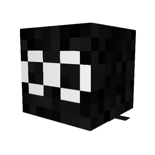 PurpleBooB Minecraft avatar head, 3D render