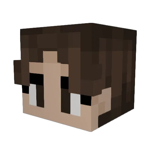 PurpleBubblz Minecraft avatar head, 3D render