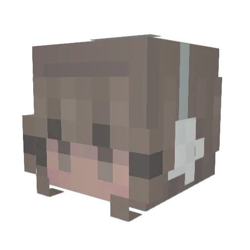 PurpleBunny2324 Minecraft avatar head, 3D render