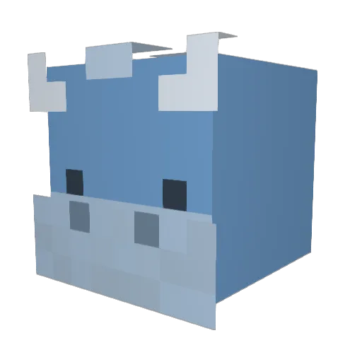PurpleBunny97 Minecraft avatar head, 3D render
