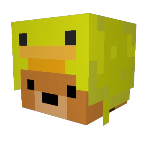 PurpleCandyCorn Minecraft avatar head, 3D render