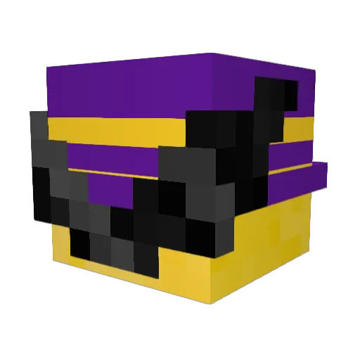 PurpleChairman Minecraft avatar head, 3D render