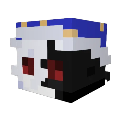 PurpleCircus Minecraft avatar head, 3D render