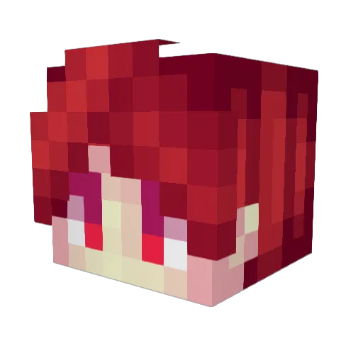 PurpleDaim Minecraft avatar head, 3D render