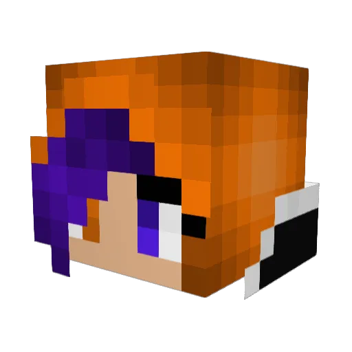 PurpleDemon26 Minecraft avatar head, 3D render