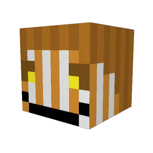 PurpleDragon30 Minecraft avatar head, 3D render
