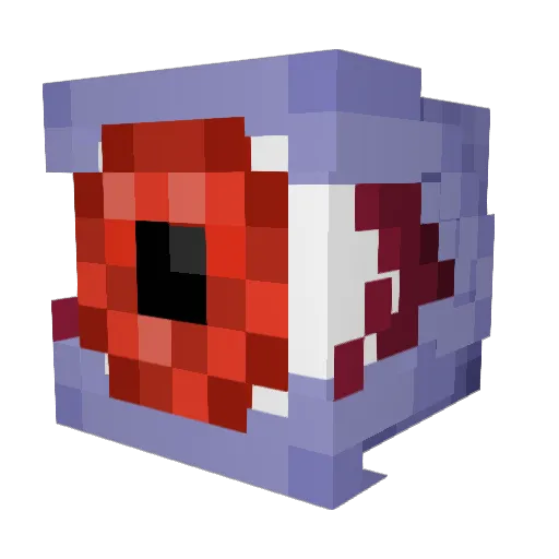 PurpleEyeball Minecraft avatar head, 3D render
