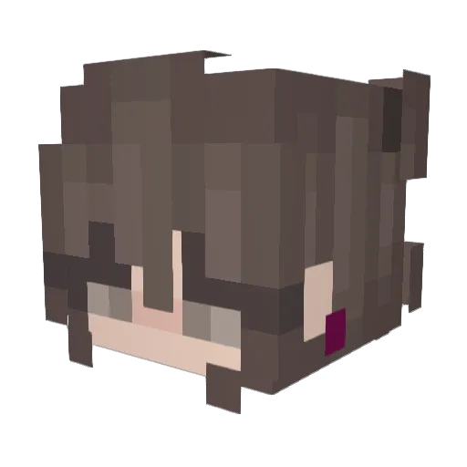 PurpleFish86533 Minecraft avatar head, 3D render