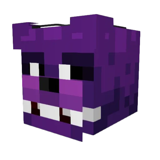 PurpleFreddy716 Minecraft avatar head, 3D render