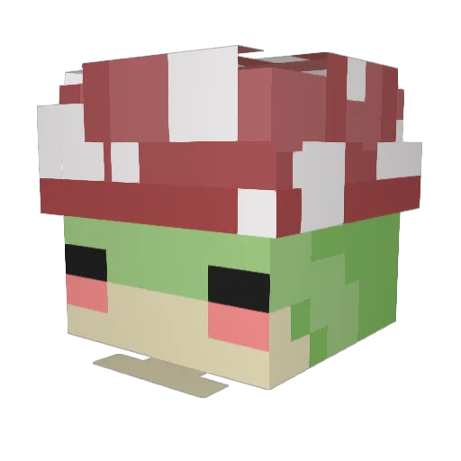 PurpleFuture Minecraft avatar head, 3D render