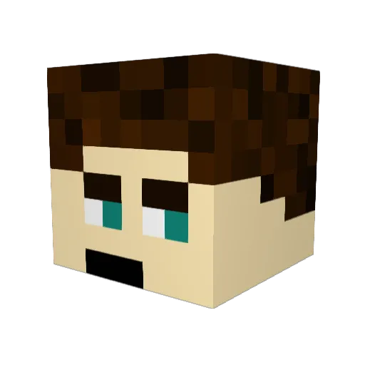 PurpleGamerzYT Minecraft avatar head, 3D render
