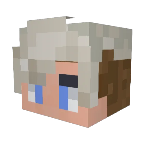 PurpleGengar10 Minecraft avatar head, 3D render
