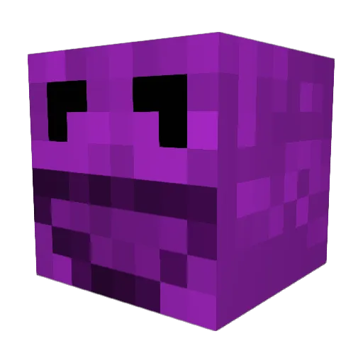 PurpleGoo Minecraft avatar head, 3D render