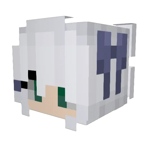 PurpleGooseOG Minecraft avatar head, 3D render