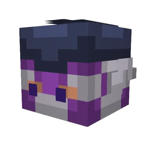 PurpleHaze1313 Minecraft avatar head, 3D render