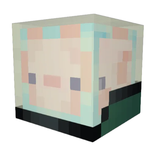 PurpleInk746 Minecraft avatar head, 3D render