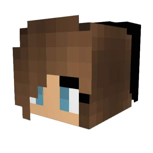PurpleJelly22 Minecraft avatar head, 3D render