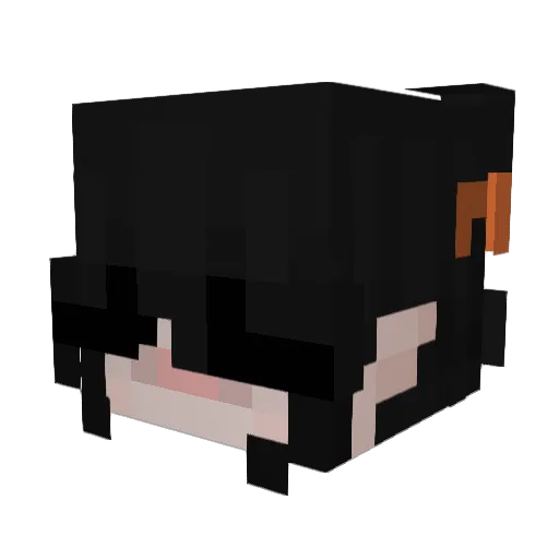 PurpleKayUK Minecraft avatar head, 3D render