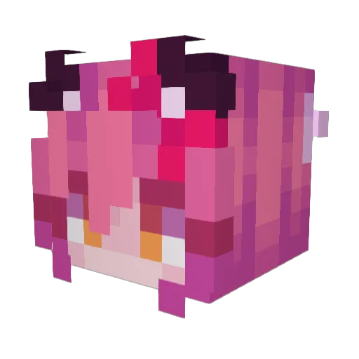 PurpleLion2016 Minecraft avatar head, 3D render
