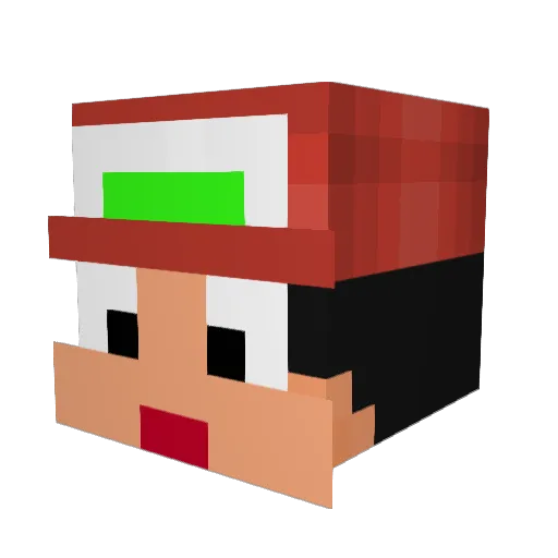 PurpleLust7 Minecraft avatar head, 3D render