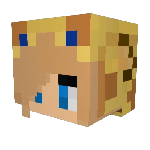 PurpleMonster101 Minecraft avatar head, 3D render