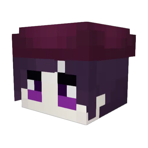 PurpleMosss Minecraft avatar head, 3D render