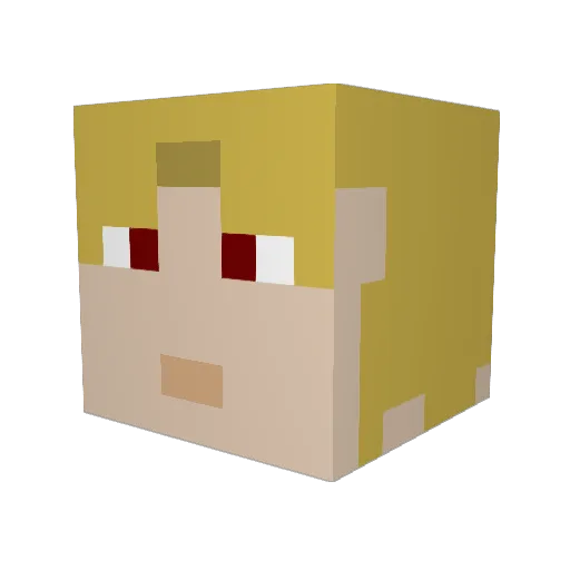 PurpleParrot734 Minecraft avatar head, 3D render