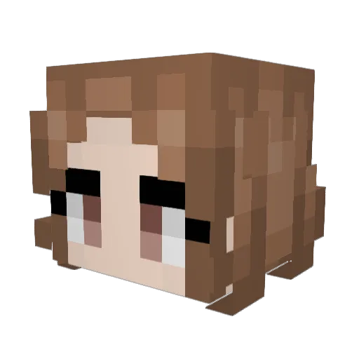 PurplePianta Minecraft avatar head, 3D render
