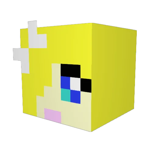 PurplePlains Minecraft avatar head, 3D render