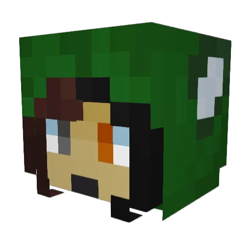 PurplePop86 Minecraft avatar head, 3D render