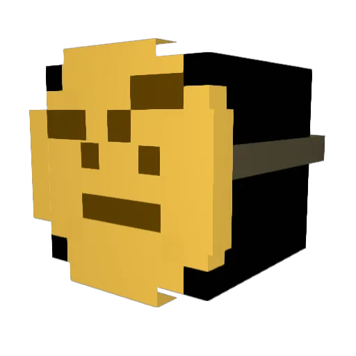 PurplePow3r Minecraft avatar head, 3D render