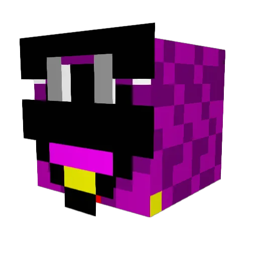 PurplePython0789 Minecraft avatar head, 3D render