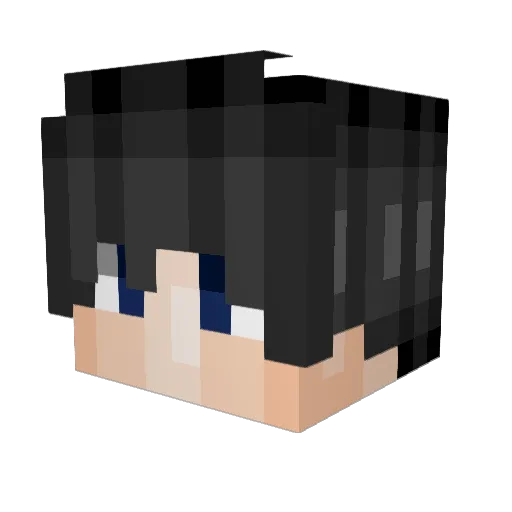 PurpleQc Minecraft avatar head, 3D render