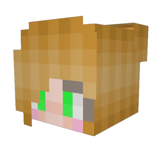 PurpleRanger90 Minecraft avatar head, 3D render