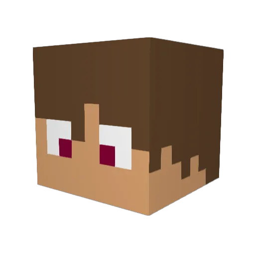 PurpleRex2834 Minecraft avatar head, 3D render