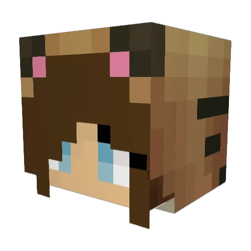 PurpleRunner01 Minecraft avatar head, 3D render