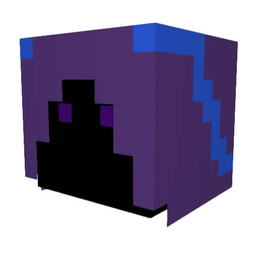 PurpleSTW Minecraft avatar head, 3D render