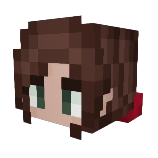 PurpleShay Minecraft avatar head, 3D render