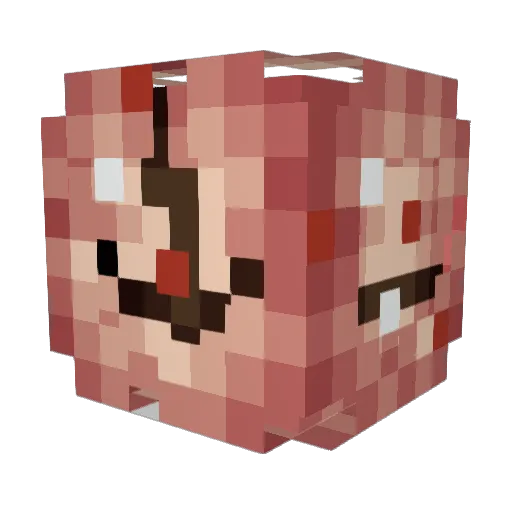 PurpleSoup Minecraft avatar head, 3D render