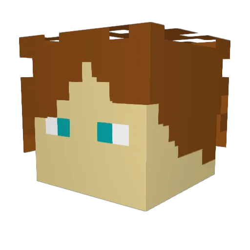 PurpleTheDurple Minecraft avatar head, 3D render