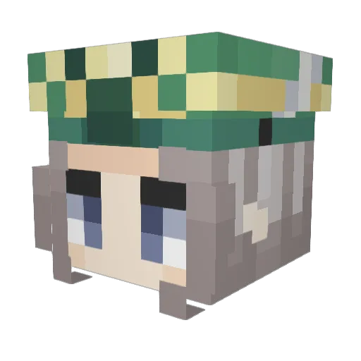 PurpleTheGuy Minecraft avatar head, 3D render