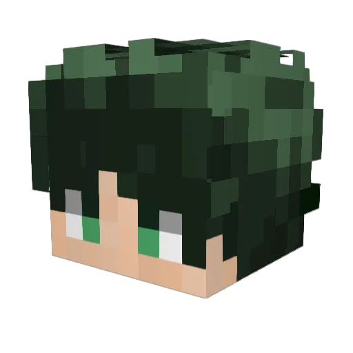 PurpleThunders Minecraft avatar head, 3D render