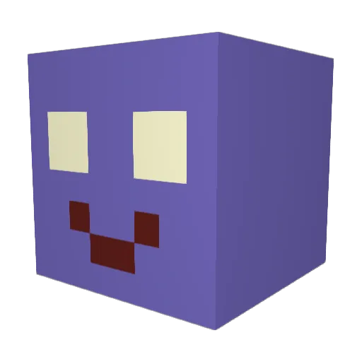 PurpleTwirler Minecraft avatar head, 3D render