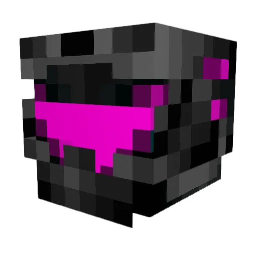 PurpleWazz Minecraft avatar head, 3D render