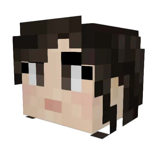 PurpleWolf9254 Minecraft avatar head, 3D render